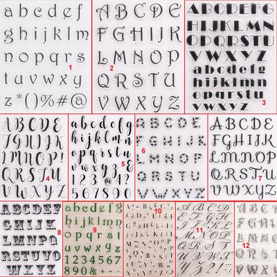 Letter Alphabet ABC Transparent Silicone Clear Stamps for Seal DIY Scrapbooking Album Card Decor Word Capital