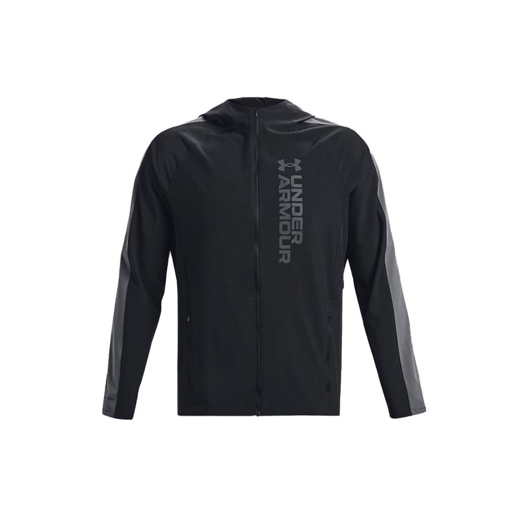 Under Armour Giacca Color Block con Stampa Lettere Uomo Nero 1377486-001