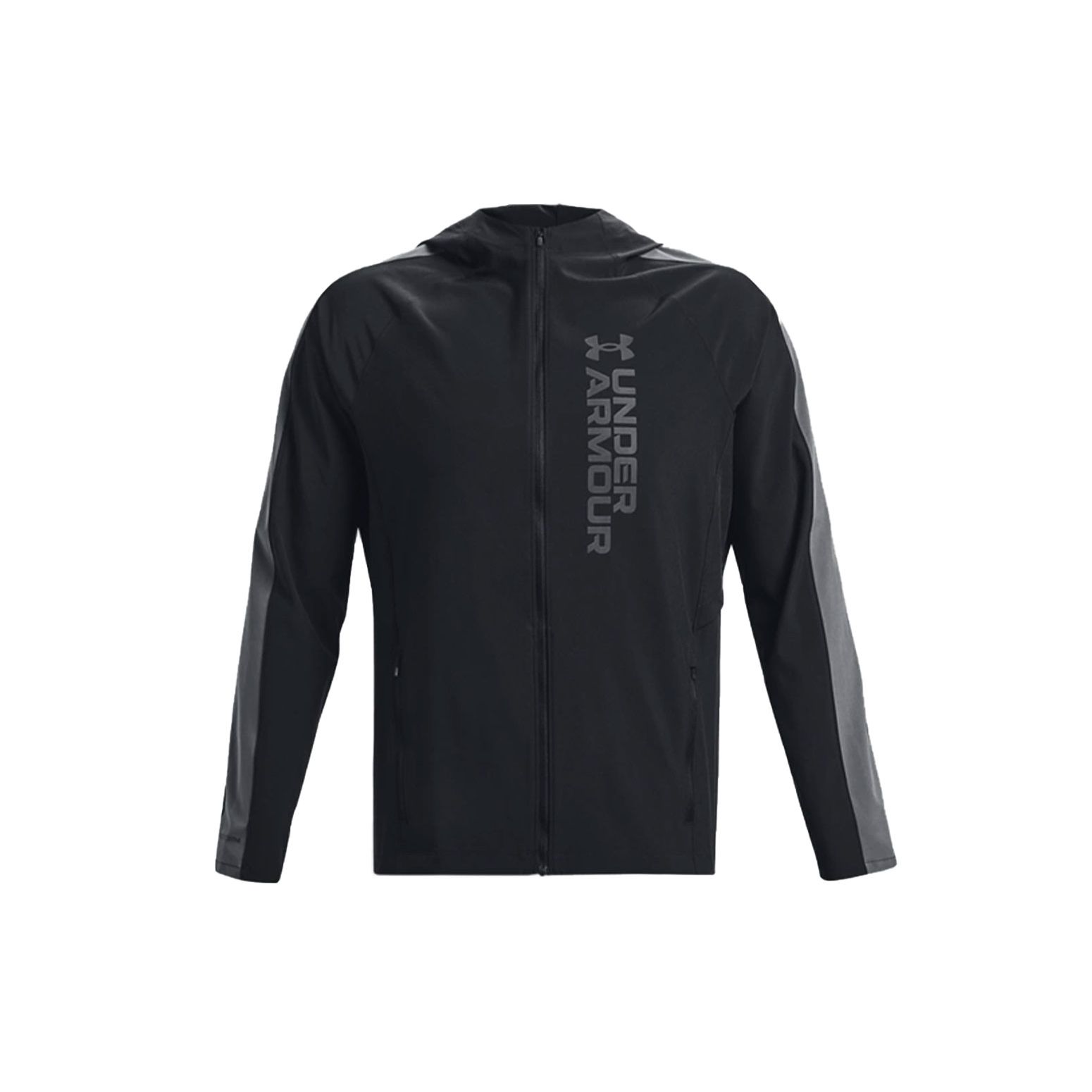 Under Armour Letter Print Color Block Jacket Men Black 1377486-001 M
