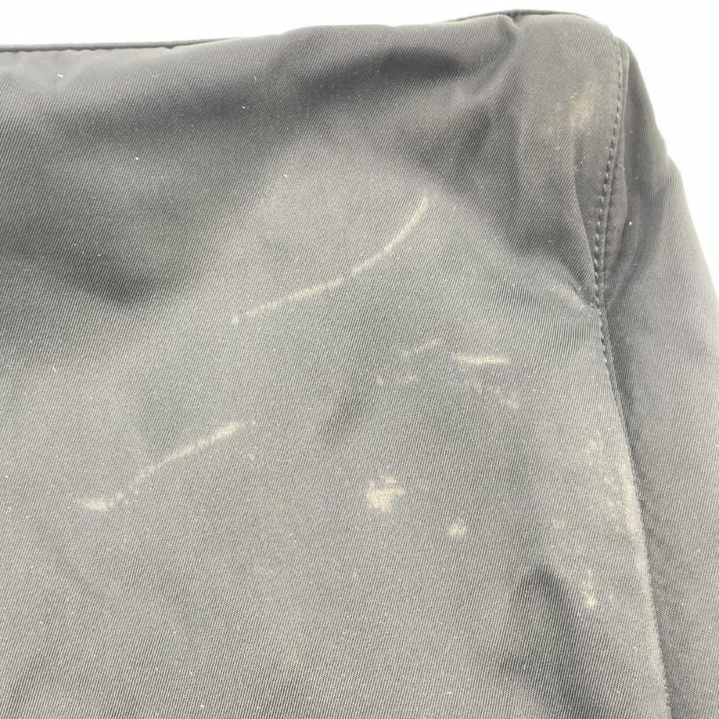 PRADA Handbag Tote Bag Tessuto Nylon Plastic Handle B8363 Black Triangle Logo Plate White Tag