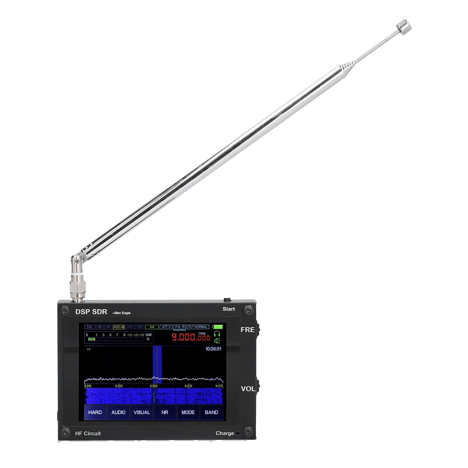 

SDR Receiver Wireless Radio DSP 3.5in Touch Screen Registered 50KHz2GHz Ultra Thin Antenna