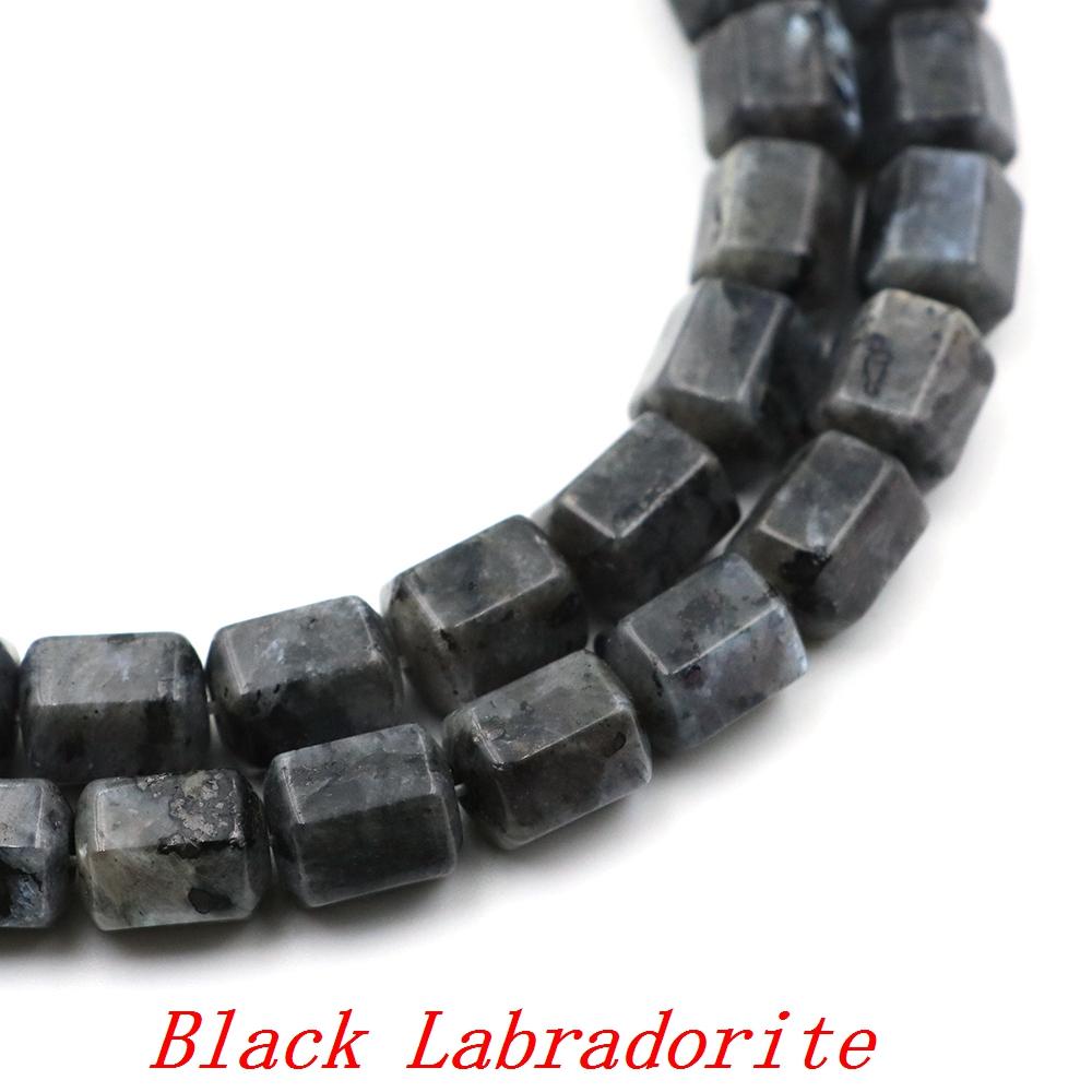 Faceted Natural Stone Square Rose Quartz Agates Loose Spacer Beads For Jewelry Diy Making Crystals Bracelet Pendant Accessories