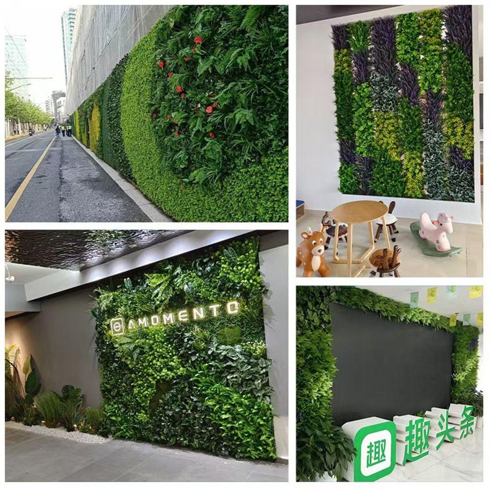 Flower Artificial Eucalyptus Carpet 60*40cm Artificial Fern Grass  Privacy Screen