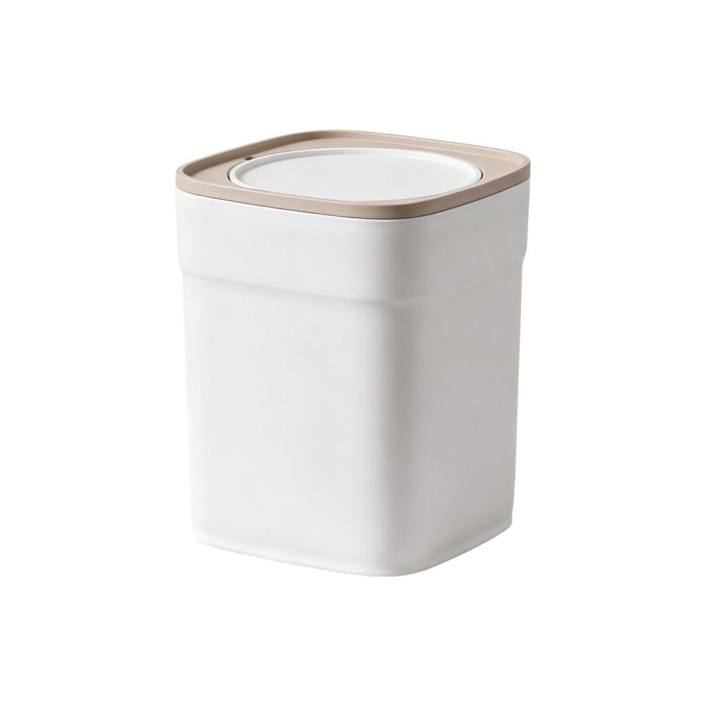 Plastic Desktop Trash Can Sealed Waste Paper Basket Durable Mini Waste Bin Bedroom