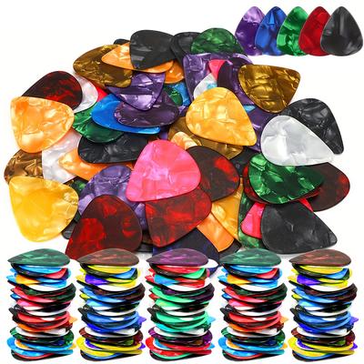 10-50pcs 0.5mm SLL Guitar Picks Pattern Random Ship ABS Pick for Guitar Ukulele Bass Musical Instrument Performance Accessories