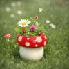 Creative Decoration Mushroom Pen Container Mushroom Decoration Makeup Brush Holder  Desktop Use