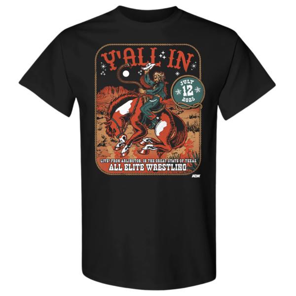 Hangman Adam Page Y#039;ALL IN LIVE AEW Official TShirt Unisex T-Shirt XXL