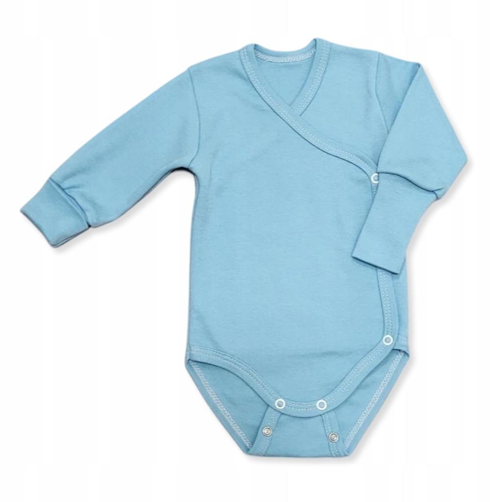 Growing Bodysuit For Boys 74/80 Long Sleeve 100% Cotton Manufacturer Blue