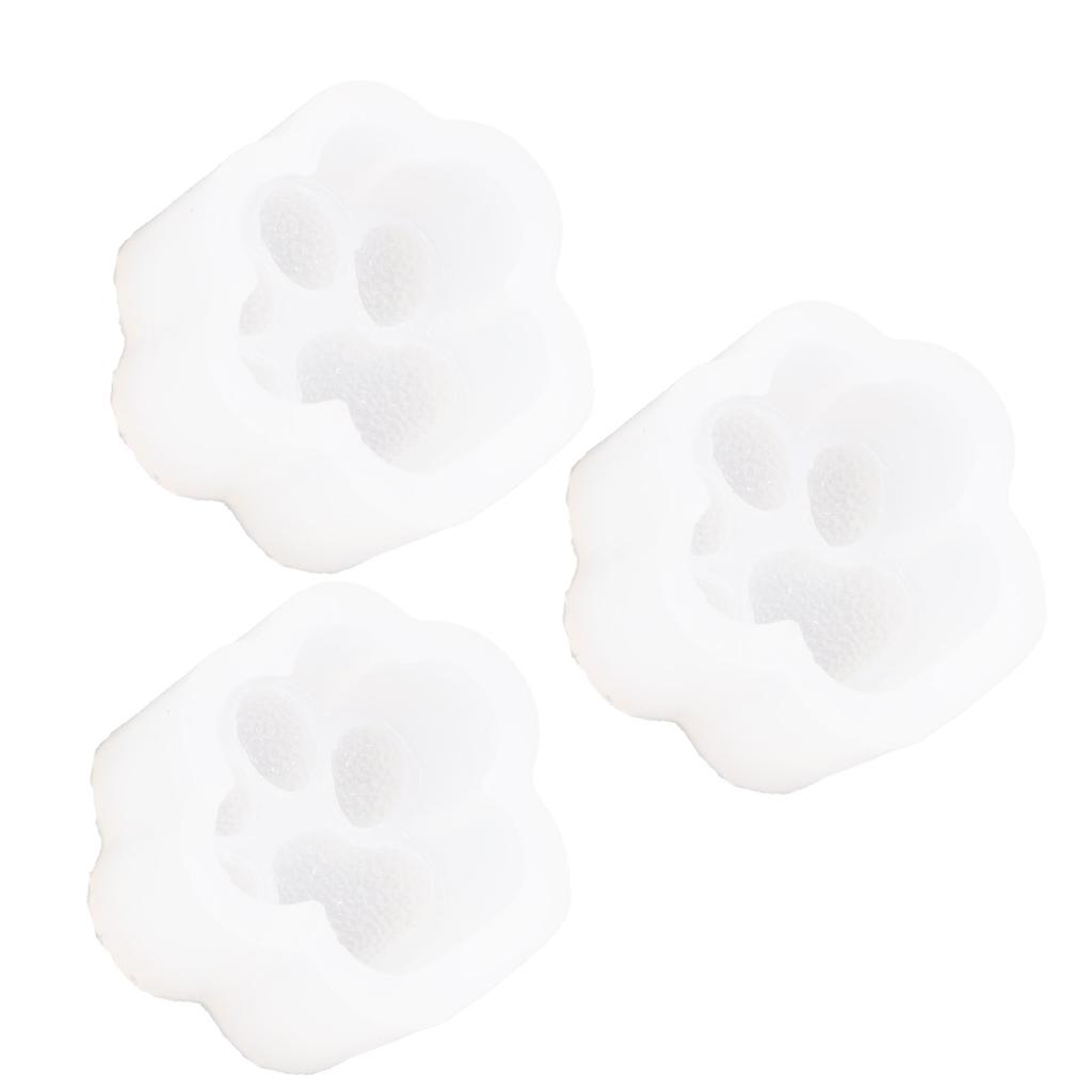3 Stück Katzenpfote Silikonform Hochelastisches Silikon Katzenpfote Weit verbreitete Silikon Backform für Halskette Schlüsselanhänger DIY