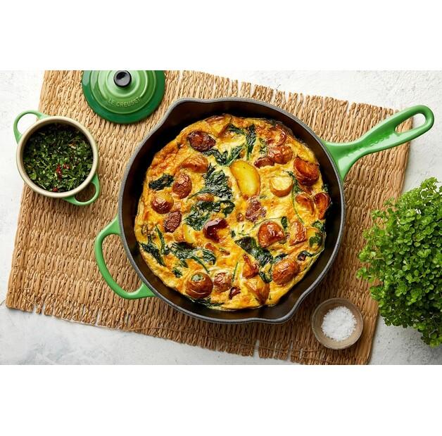 Le Creuset Signature Cast Iron Skillet/Tray Round High 26 Cm, Bamboo Green (20187264080422)