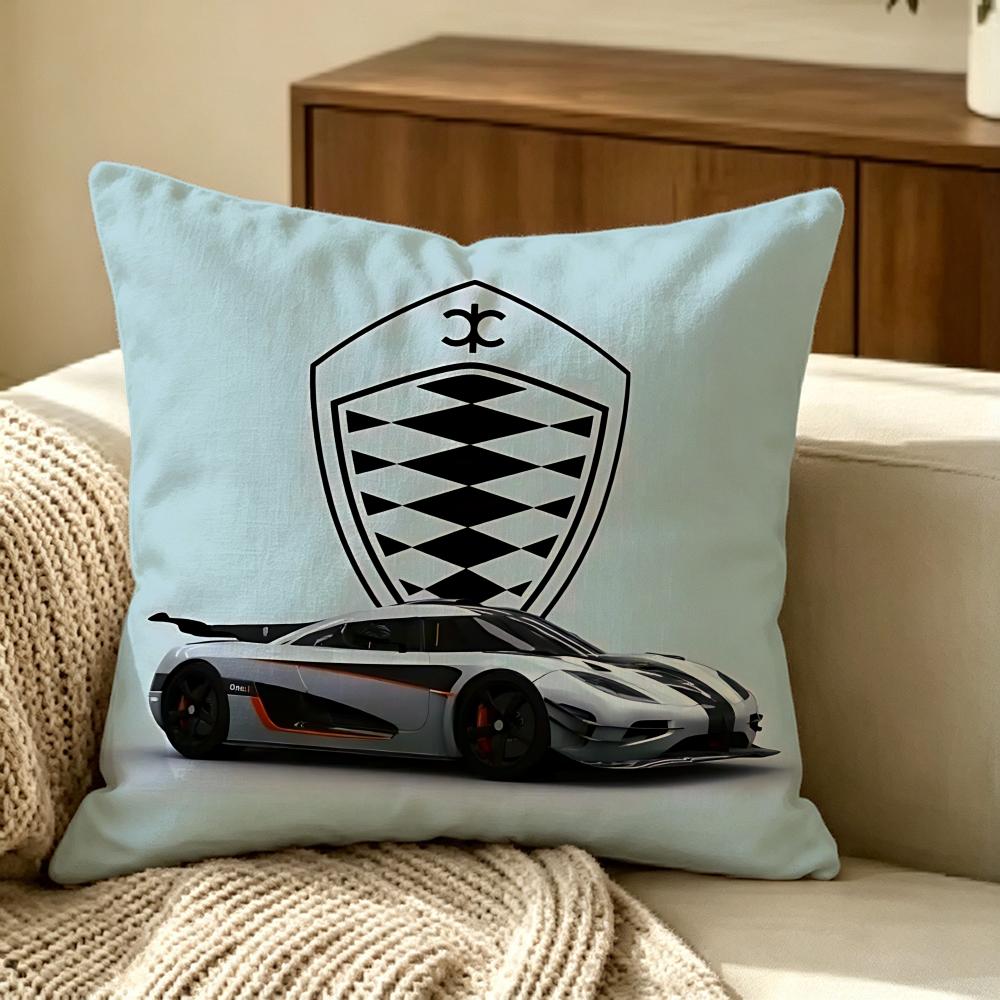 Brand Koenigsegg Cushion Cover Pillow Cover Nordic Minimalist Throw Doublesided Print Cushion Case For Sofa Bedroom Decor