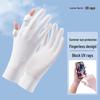 Breathable Ice Silk Fingerless UV Protection Driving and Cycling Gloves