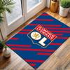 Olympique Lyonnais Football Crest Patterned carpet, non slip mat suitable for living room and bedroom sofas