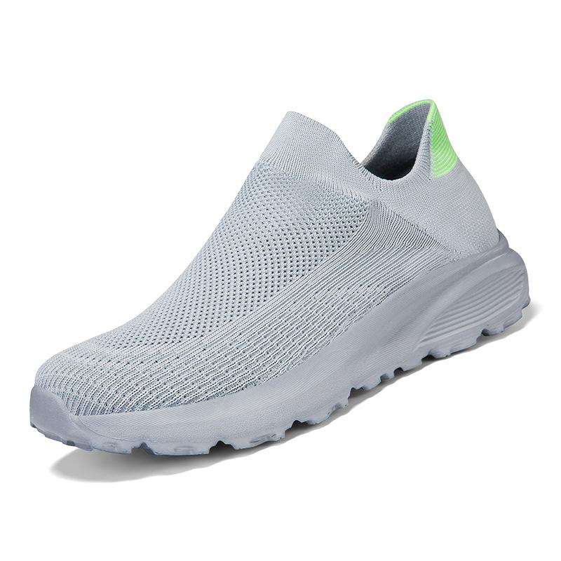 Fashion 2025 Spring and Summer New Lazy Comfortable Soft Bottom One Step Breathable Mesh Casual Sports Men's Running Shoes