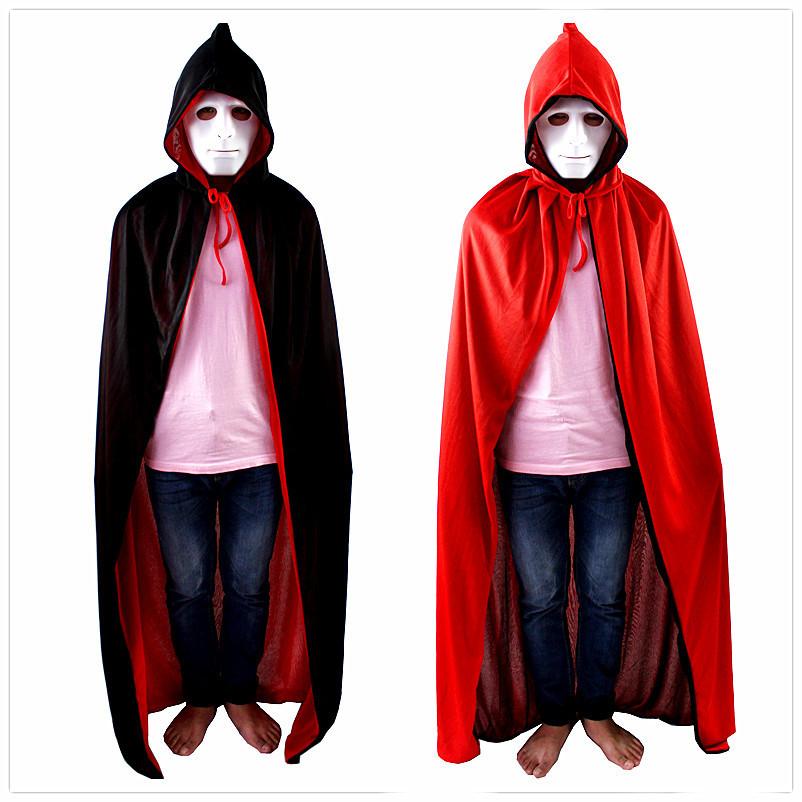 Halloween Cape Cos Grim Reaper Vampire Witch Robe Party Adult Children Single Layer Black Cape Cape
