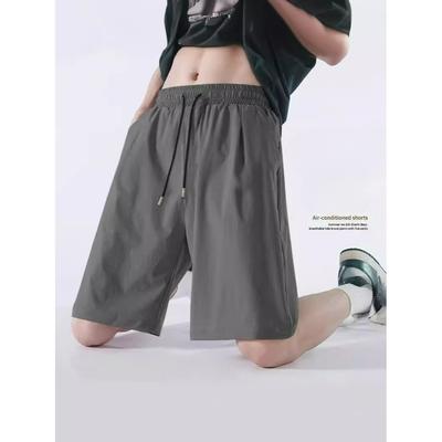 Casual Shorts Summer Thin Men's Sports Pants Loose Black Ice Silk Five-point Men's Pants Shorts