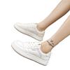 Women's White Versatile Sneakers - Flat, Thick Sole, Stylish 2025 Design for Spring and Autumn