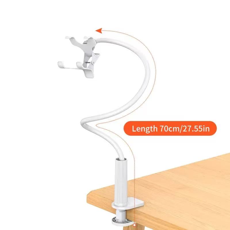 Adjustable Bedside Phone and Tablet Holder with Spiral Base