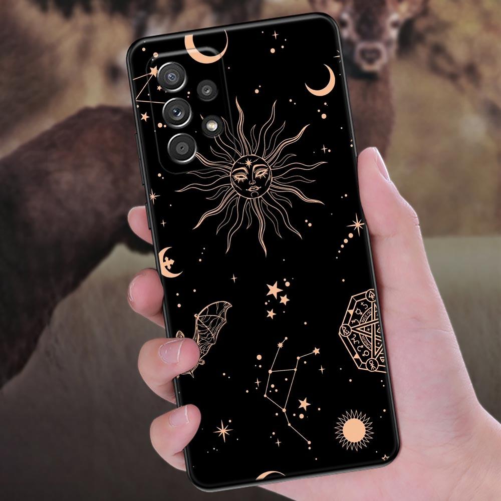 Sun Moon Tarot Card Astrology Phone Case For Samsung Galaxy A57 A56 A37 A55 A36 5G A26 A54 A52 A35 A34 A25 A17 A16 A15 A07 Cover