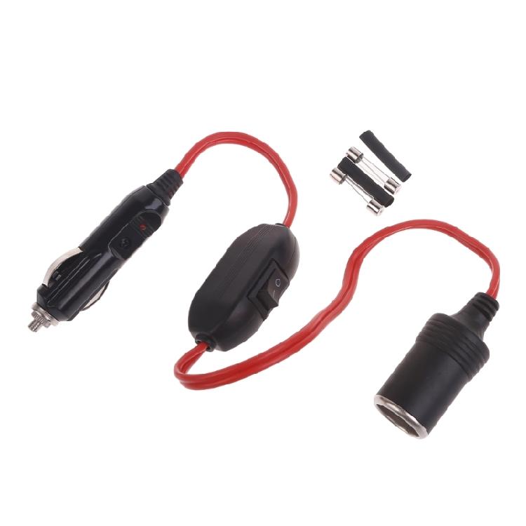 12V 24V Cigarette Lighter Extension Cord with Switches Car Cigarette Lighter