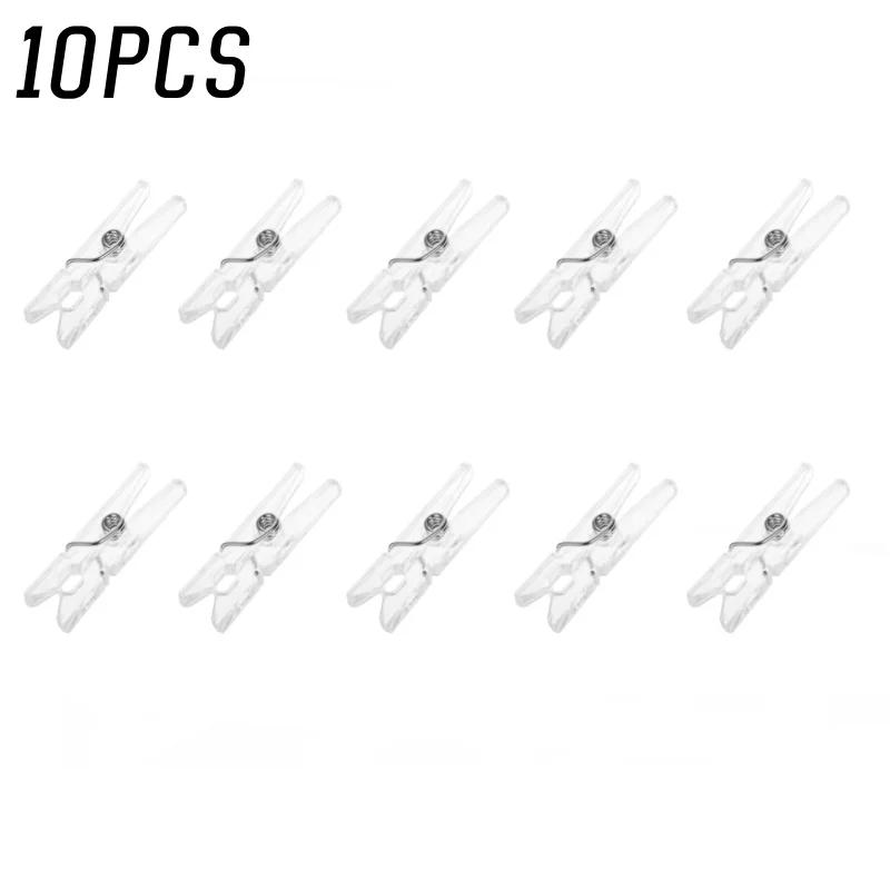 100 de bucăți 35 mm mini agrafe transparente de primăvară pentru haine hârtie foto agrafe agrafe de haine agrafe de artizanat pentru decorarea casei de petrecere