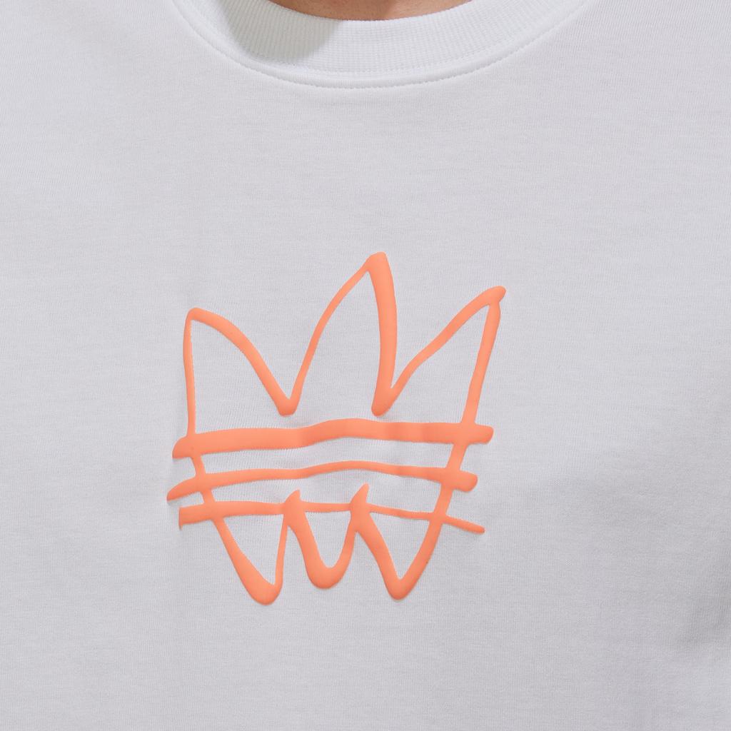 Adidas Originals Always Original Graphic Sleeve Logo Print Round Neck Pullover Sports Loose Long Sleeve T-Shirt Women Tops White HN6339