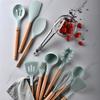 Set of 11 silicone cooking accessories: spatula, spoon, whisk, non-stick coating
