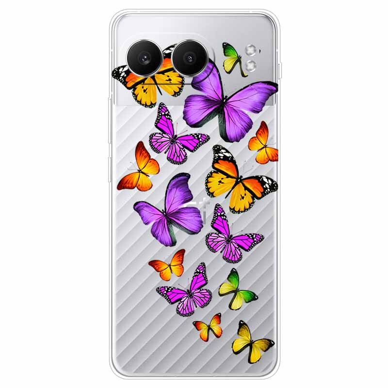 For One plus Nord 4 Case 6.74'' Flowers Transparent TPU Silicone Funda Capa for Oneplus Nord 4 Nord4 5G Soft Covers Coques bags
