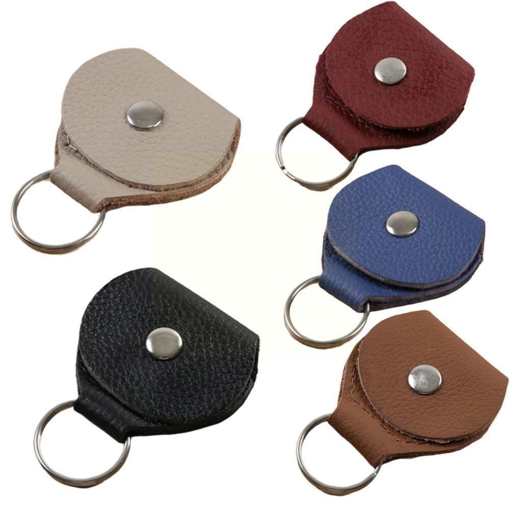 1 Pezzo Portaplettri per Chitarra di Alta Qualità Borsa in Vera Pelle Accessori per Chitarra Forma Portachiavi Custodie per Plettri Guitarra X2S6