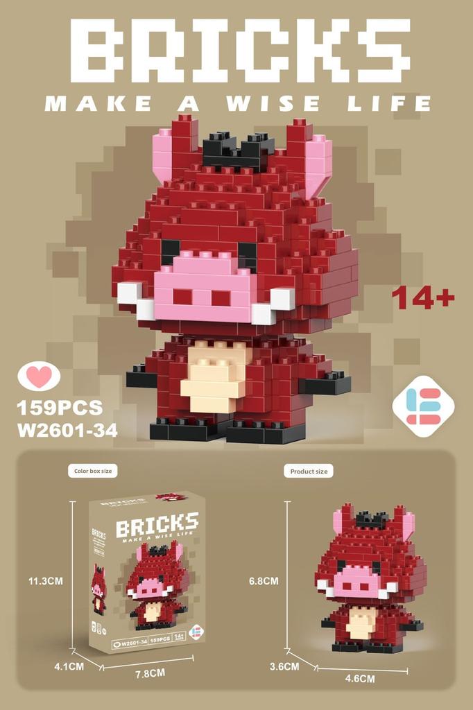 Pikachu Stitch Hello Kitty Snow White Lotso Building Blockswith Cartoon Characters For Kids Educational Playset
