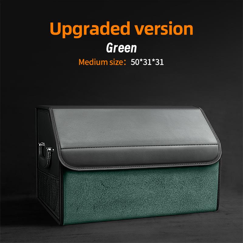 Auto Wildleder Kofferraum Organizer Große Kapazität Leder Faltbare Aufbewahrungsbox Tragbar Multifunktional Werkzeug Organizer Auto Zubehör