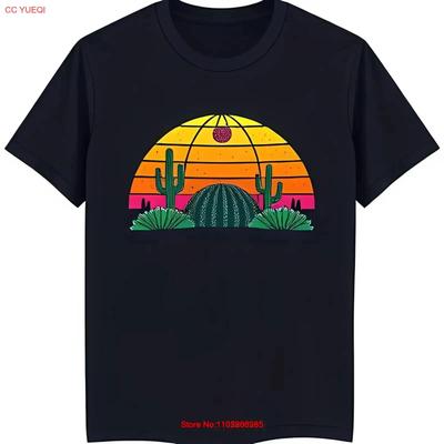 Sunset Cactus Desert Retro Graphic T-shirt