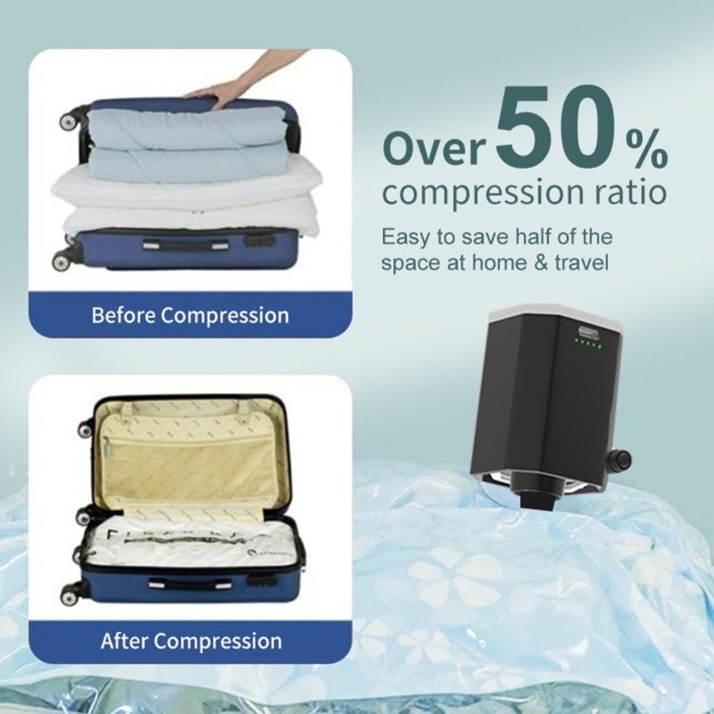 Portable Cordless Air Pumps Electric Vacuum Pump with Light for Vacuum Sealer Bag Rechargable Small Travel Electric Pump
