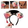 Classical Qings Princess Headband for Female Vintage Flower Hairband Chinese Costume Hairhoop Roleplay Party Hair Decors