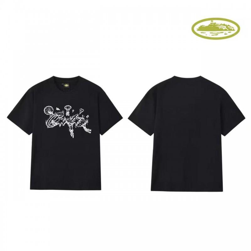 CORT Alcatraz Basic Short Sleeve T-Shirt Phantom Letter Print Couple Streetwear Teens
