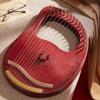 16 21 24 Saiten Leierharfe Mahagoni Holz Harfe Klavier Saiteninstrument Mit Stimmgerät Ersatzsaiten