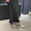 Sexy Leopard Bow Women Pointed Toe Sandals Summer Slingback Sandalias Mujer Dress Shoes Low Heels Flip Flops Pumps Femme Slides
