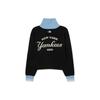 MLB College Style FW23 New York Yankees High Neck Casual Loose Pullover Long Sleeve Knit Sweater Unisex sweater Black 3FKPV0134-50BKS