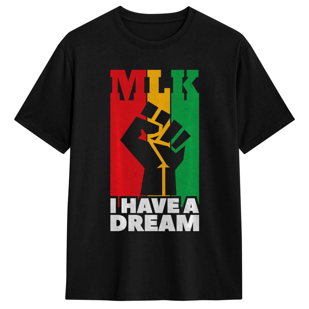 Men's Black History Month Martin Have Dream Luther King Day T Shirts 100% Cotton Clothes Funny Short Sleeve O Neck Tees