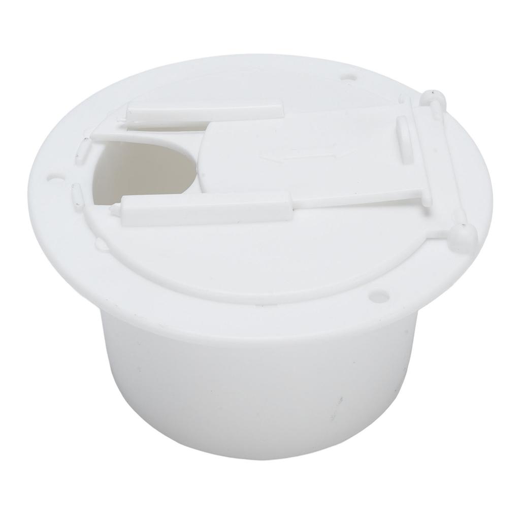 RV Power Cord Hatch Cover Protective Weatherproofing Easy Installation for Travel Tent Trailer Motorhome Garage White