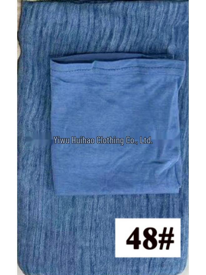 High-Texture Tie-Dye Rayon Headscarf Set: Soft, Wrinkled, Vintage-Style Muslim Shawl