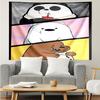 1PC Nightly Friends bears Adventure K-pop music group Tapestry Accessories for Bedroom,Livingroom, dormitory Room Wall Decor Fan Birthday Gifts
