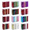 Plastic Christmas Tree Decorations Accessories Colorful Handcrafted Spherical Orbs In Gift Box for Festival Event
