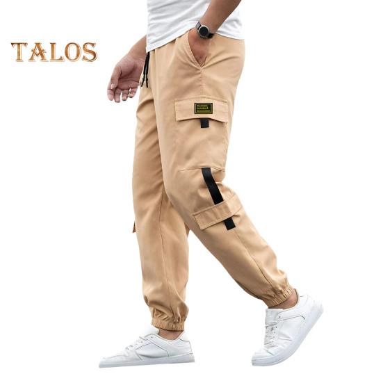 Cargohose für Herren mit mehreren Taschen im High-Street-Stil, Retro-Hose mit Knöchelband und Kordelzug in der Taille, für den täglichen Gebrauch im Freien und bei der Arbeit