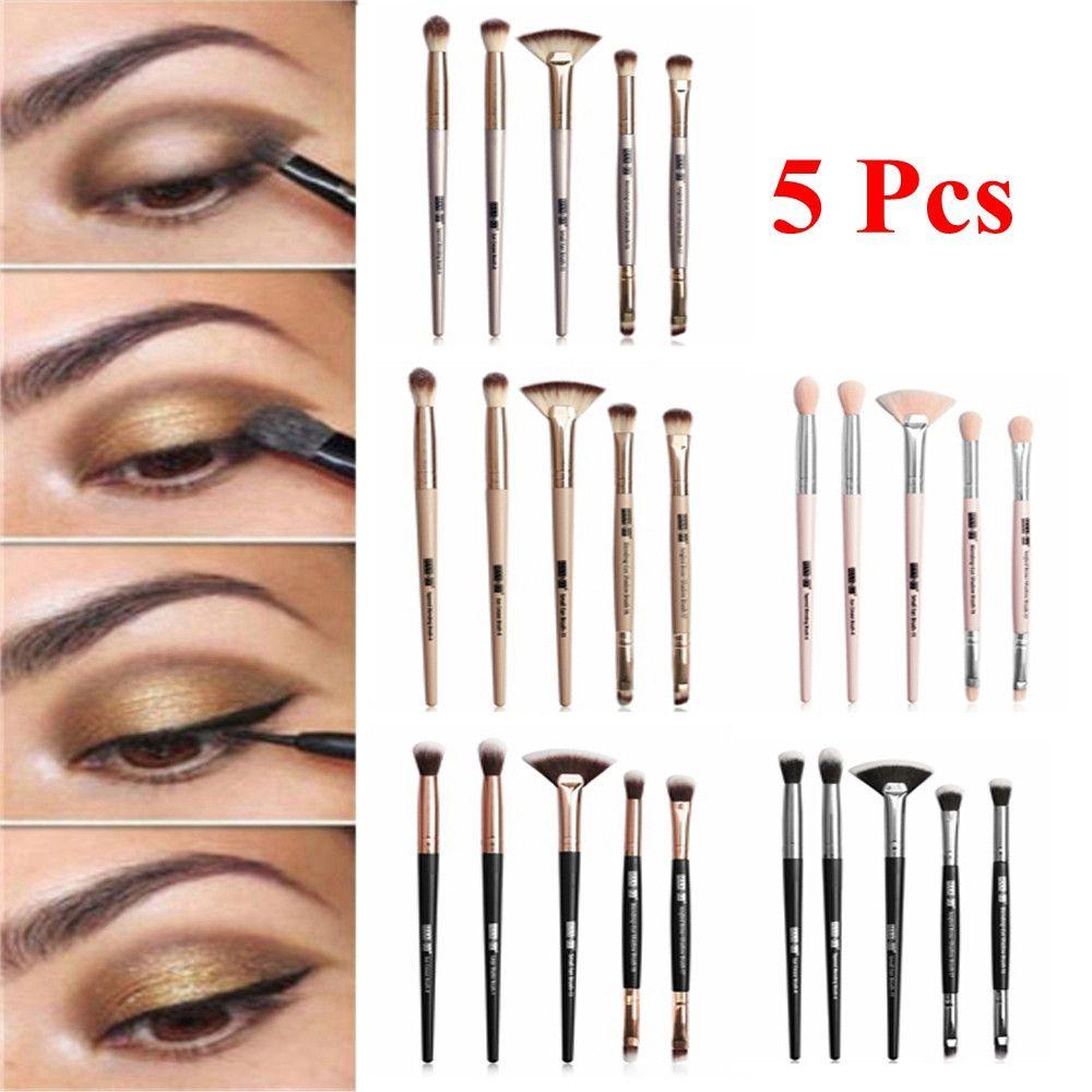 5 Pcs Hot Makeup Women Beauty Blusher Tool Eyeliner Brush Eye Blending Brushes Eyeshadow Contour