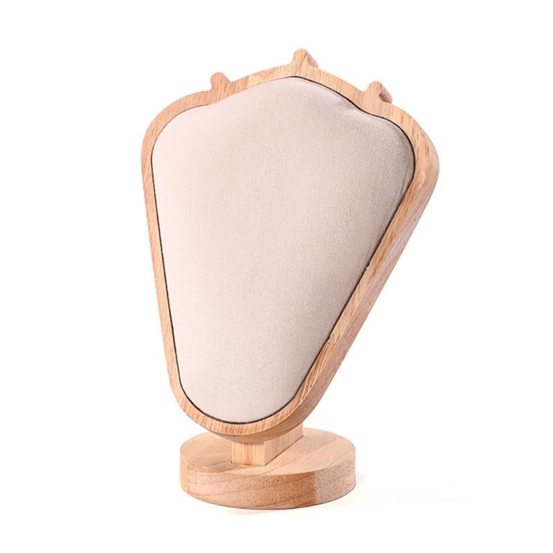 Elegant Goat Horn Shaped Jewelry Holder Rubberwood Crafted Jewelry Stand with Unique Goat Horn Layers for Jewelry Stores