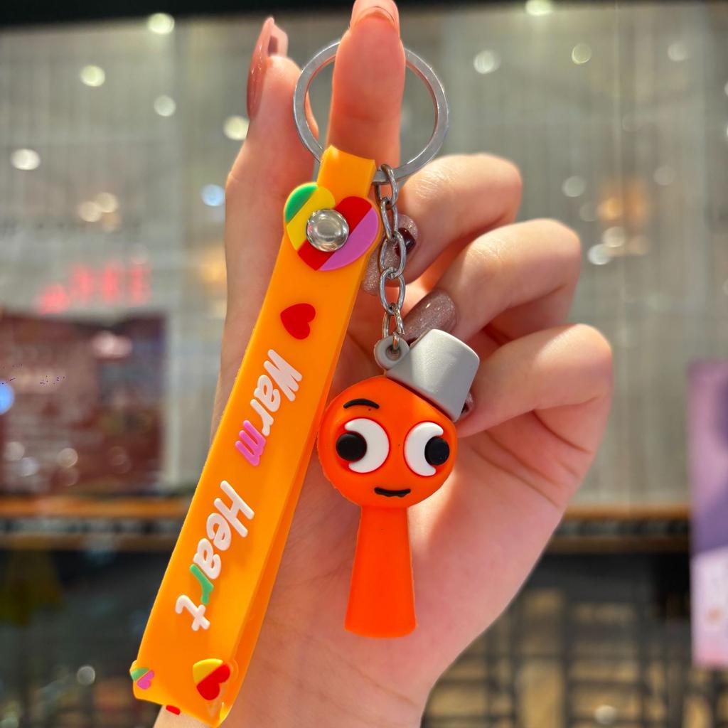 Cartoon Keychain Pendant, Wooden Stick Figure, Key Chain, Blind Box, Tide Play Pendant.