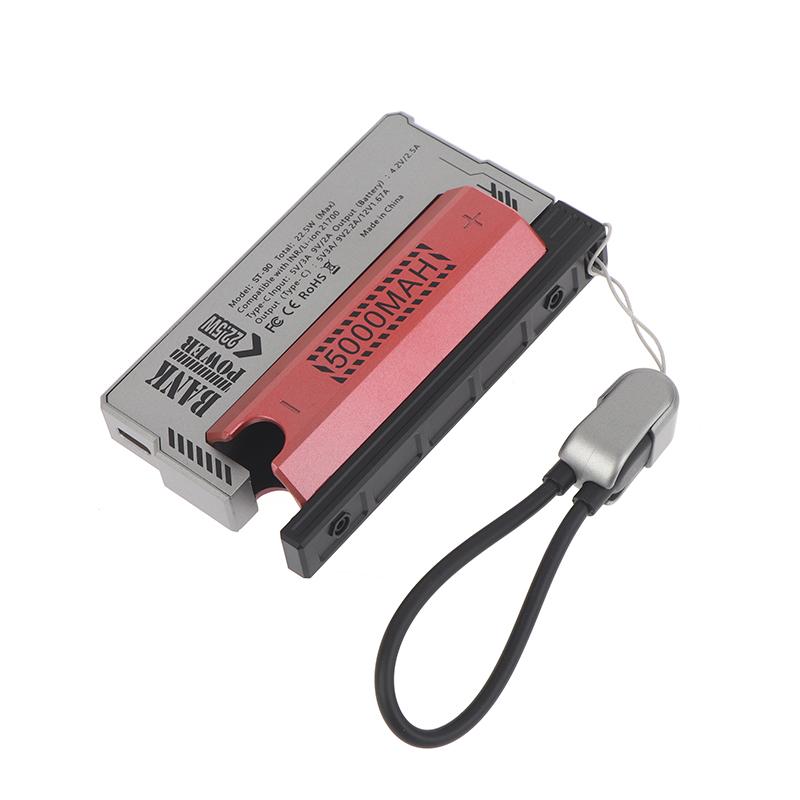 21700 Power Bank Case Pd 20W Fast Charging Detachable Diy Battery Case Built-In Cable Battery Box