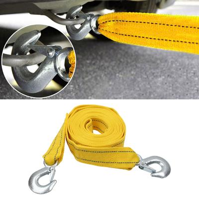 4M Heavy Duty 5Ton Car Tow Cable Towing Pull Rope Strap Forged Steel Hooks Van Road Recovery