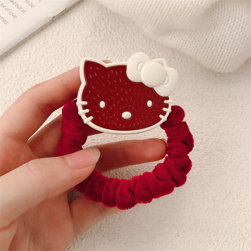 Ankola Red Bowknot Kitten Hair Clip for Girls - Sweet Hairpin Accessory